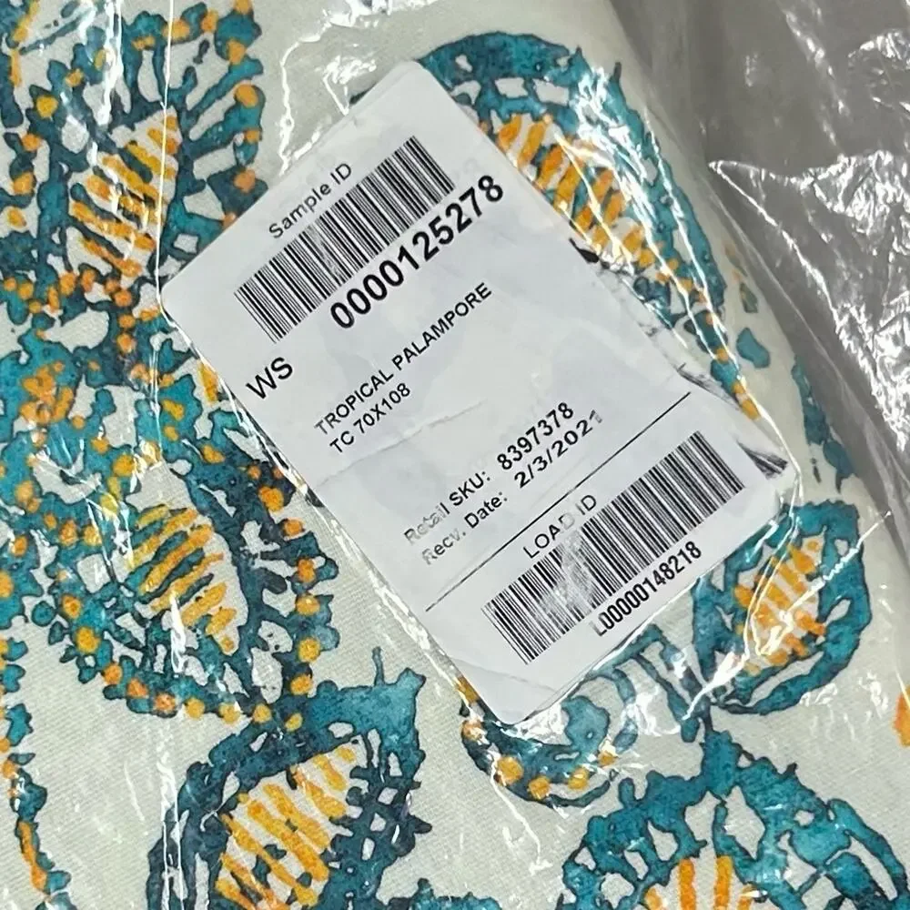 Williams Sonoma Tropical Palampore Tablecloth 70